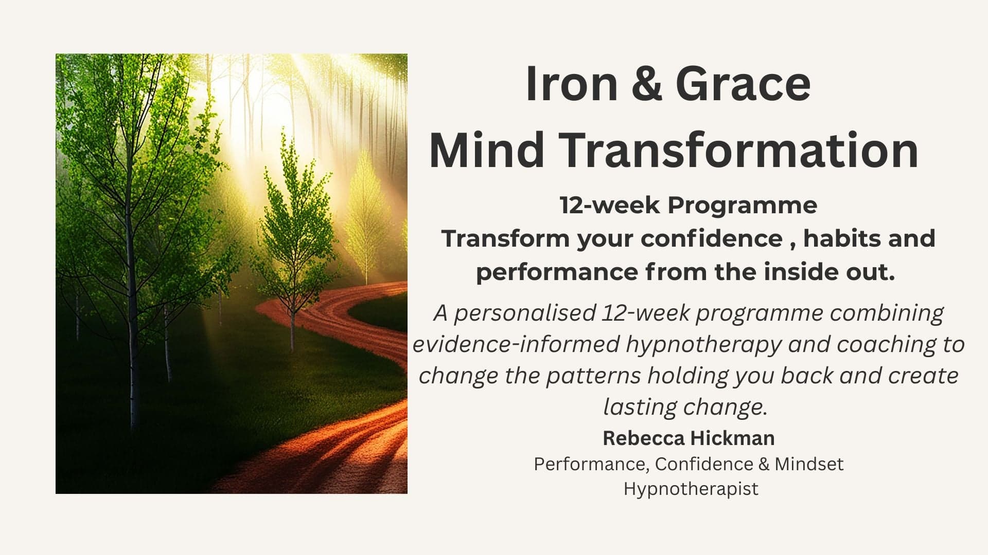 Iron & Grace Mind Transformation - 12 Week Programme